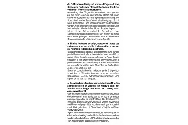 Miele SteelCare Edelstahl-Pflegemittel 250ml