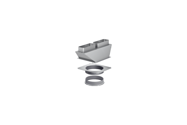 Gaggenau AD 704050 Adapterrohrstück, rund-flach