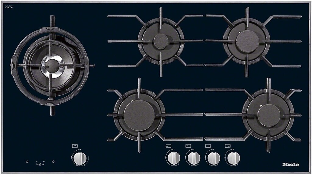 Miele Autark-Gaskochfeld KM 3054-1 (schwarz-edelstahl) 3 Jahre Premiumshop Garantie