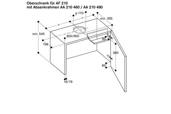 Gaggenau AA 210460 Absenkrahmen