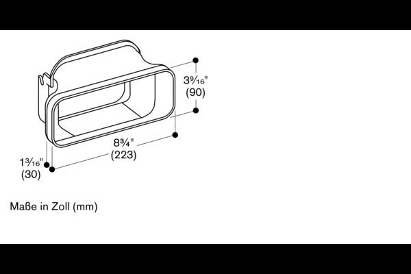 Gaggenau AD 851041 VLStutzen Flachkanal 150 mm