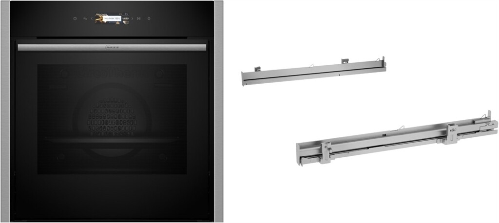 Neff Einbau-Elektro-Backofen BMK5430CR (SET: B54CR31N0 + Z1608BX0) (Edelstahl)