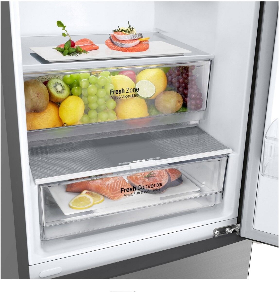 LG Stand-Kühl-Gefrierkombination GBP62MCNAC (matte black  