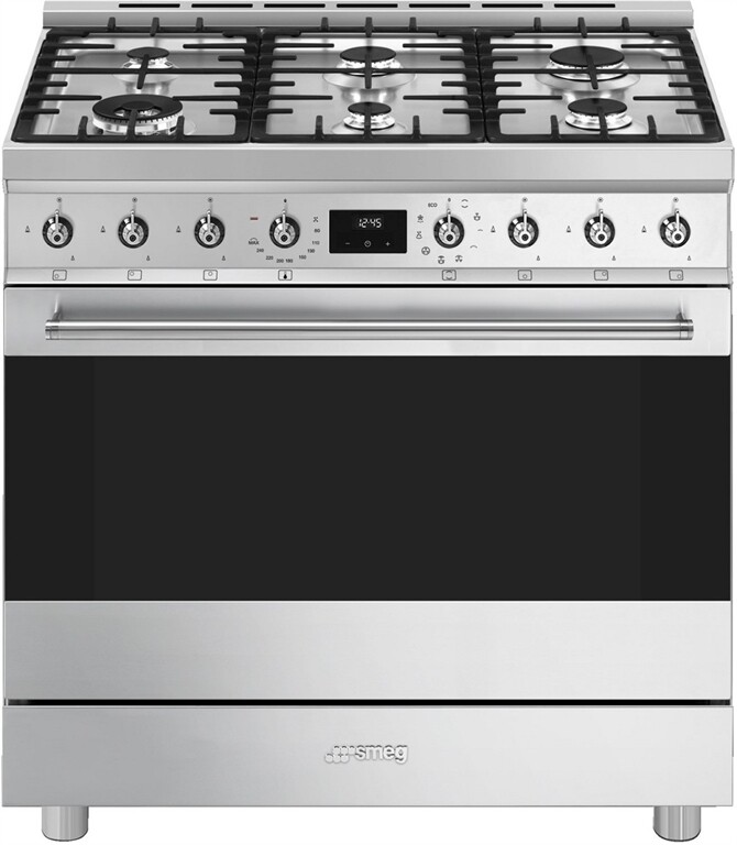 SMEG Stand- Gas/Elektro- Herd C9GMXD2 (Edelstahl)